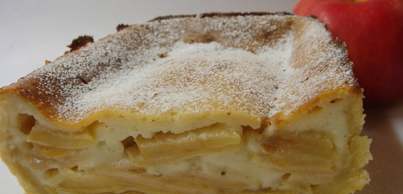 Яблочный пирог со сметаной пошагово
