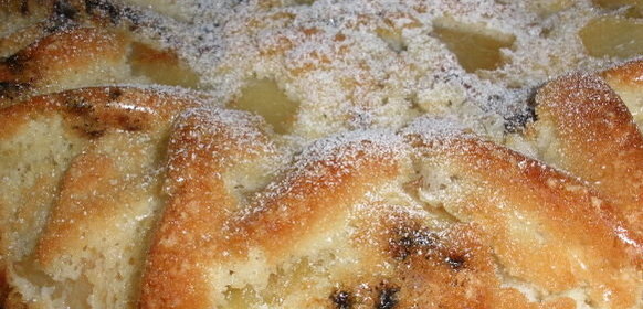 Быстрый пирог-шарлотка с яблоками