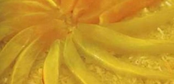 Песочный пирог с манго и кокосом