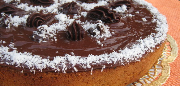 Торт-пирог с шоколадом и кокосом (Coconut Rough Cake)