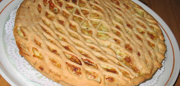 Пирог с сырно-кабачковой начинкой