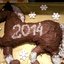 Новогодний пирог "Лошадь 2014"