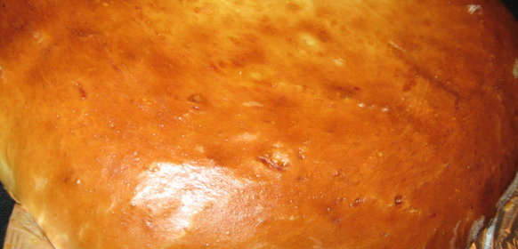 Пирог с творогом и изюмом (Дрожжевое тесто с медом)