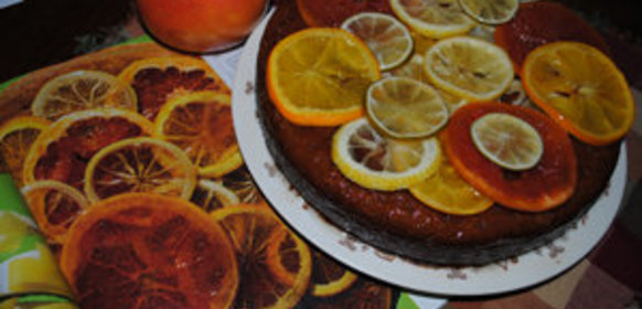Buttermilk Cake with Candied Citrus / Кефирный пирог с карамелизированными цитрусами
