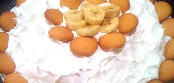 Пирог-пудинг с бананом