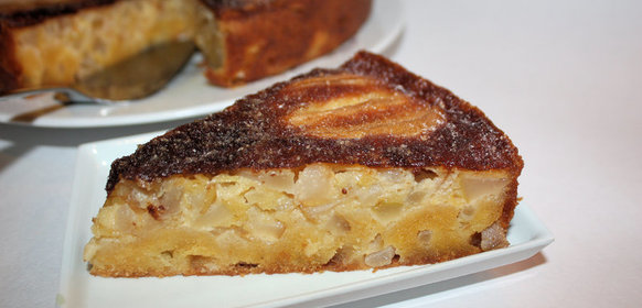 Масляный пирог с грушами и полентой (для kristen london)